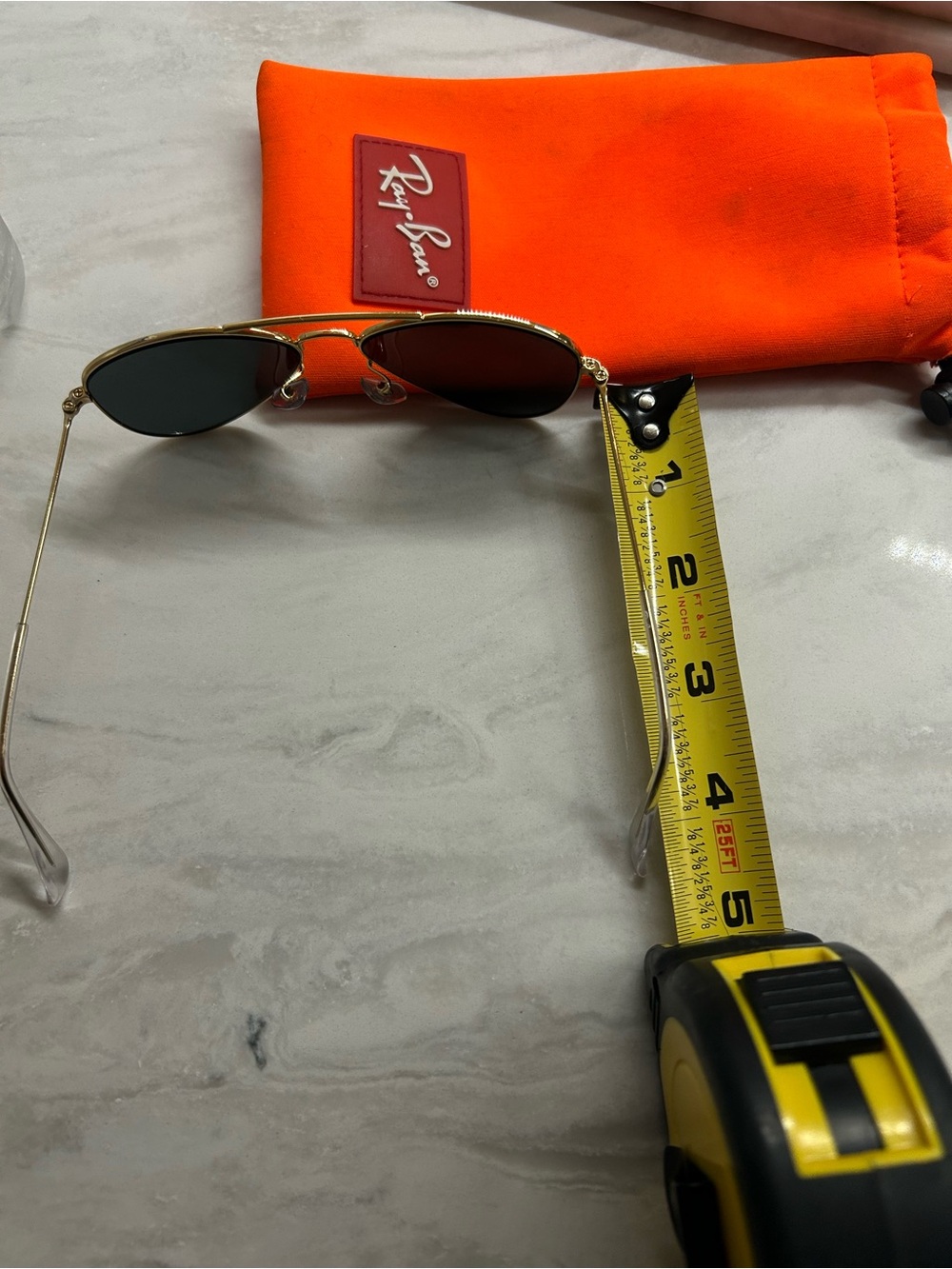 Ray-Ban Kids Aviator Sunglasses in Gold with Brown Lenses - Picture 13 of 15